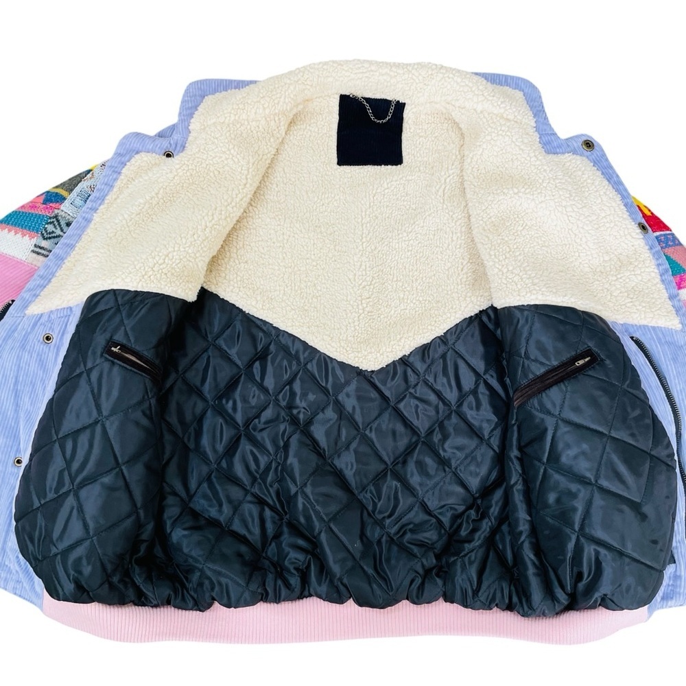 Rarework Studio Sherpa Aztec Bomber Jacket - Picture 5 of 12